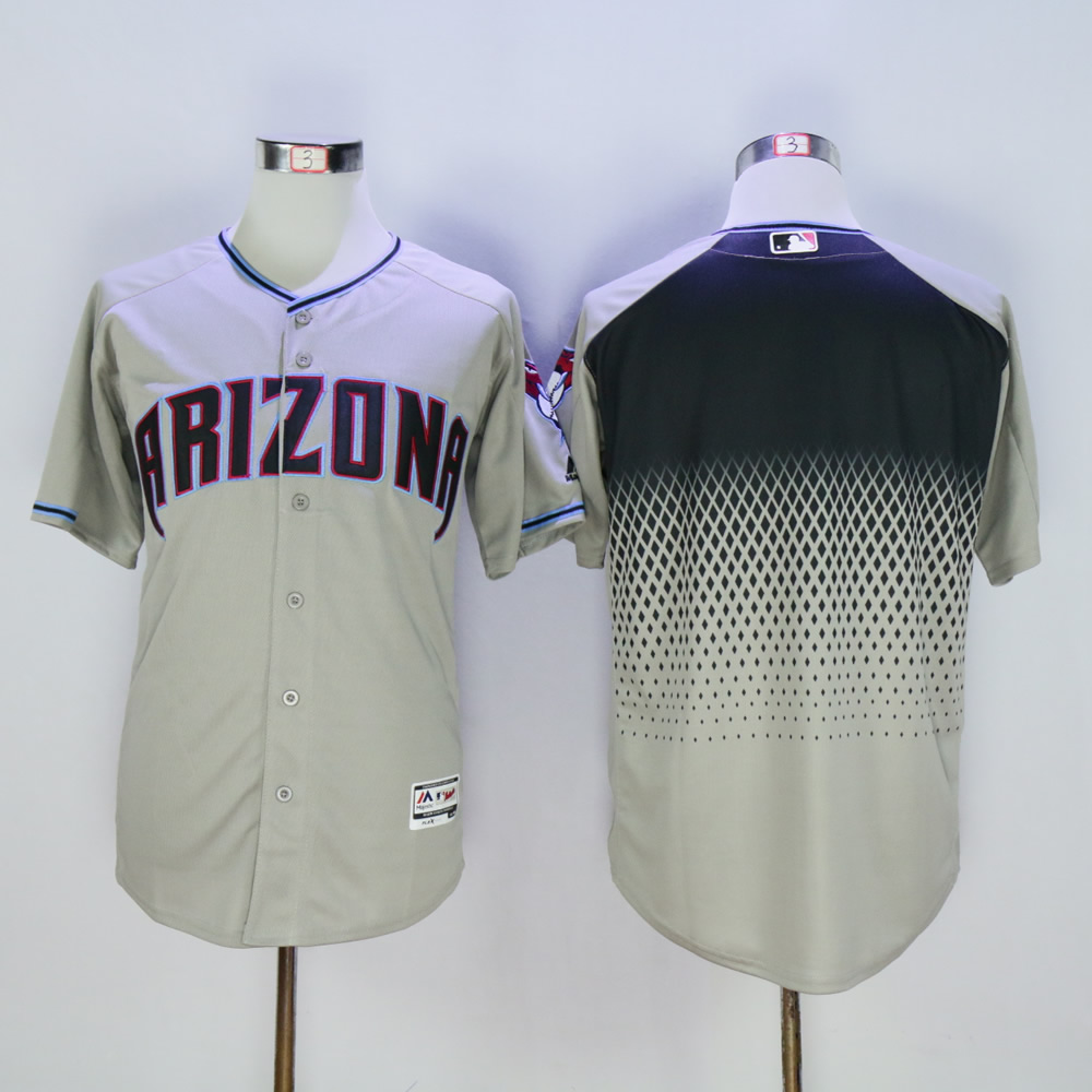 Men Arizona Diamondback Blank Grey MLB Jerseys2